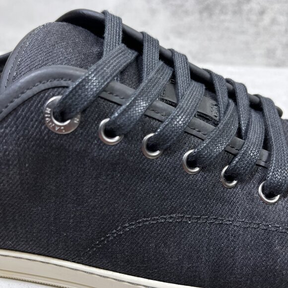 Lanvin Canvas Lace Up Sneakers - Men's Size UK 7 / US 8 - Black - Picture 13 of 14
